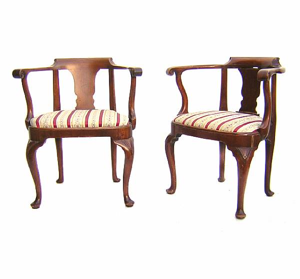 Appraisal: A set of four George III style armchairs height in