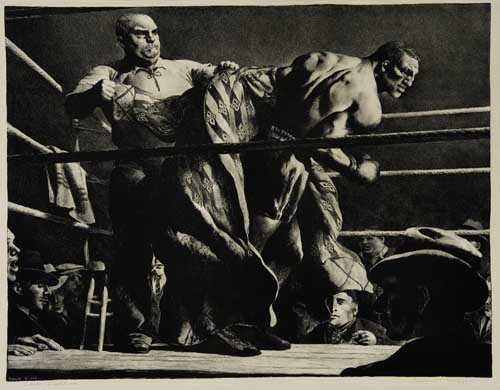 Appraisal: ROBERT RIGGS Club Fighter Lithograph circa - x mm x