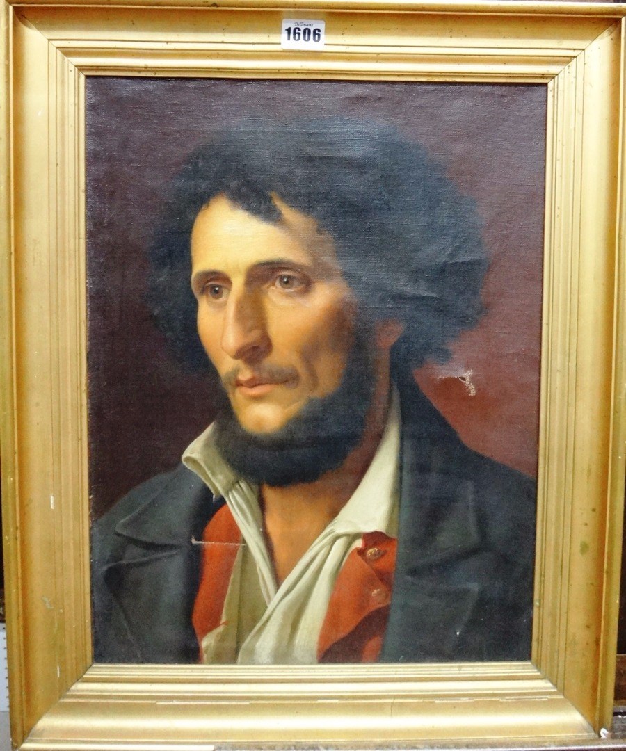 Appraisal: Continental School th century Portrait of a peasant man Portrait