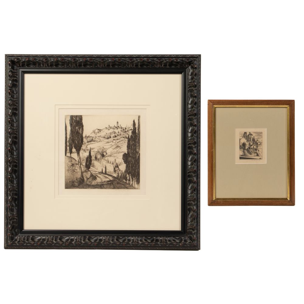 Appraisal: JOHN TAYLOR ARMS AMERICAN - ETCHINGS items both pencil dated