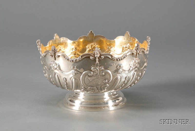 Appraisal: Victorian Silver Monteith-style Punch Bowl London Charles Stuart Harris maker