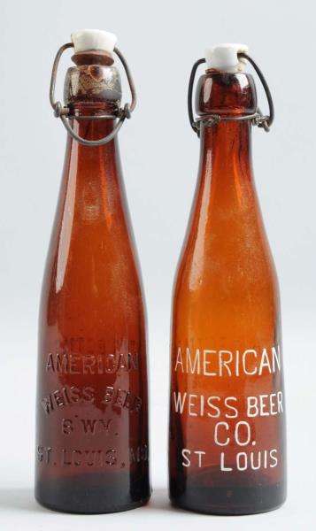 Appraisal: Lot Of American Weiss Beer Blob Top Bottles One bottle