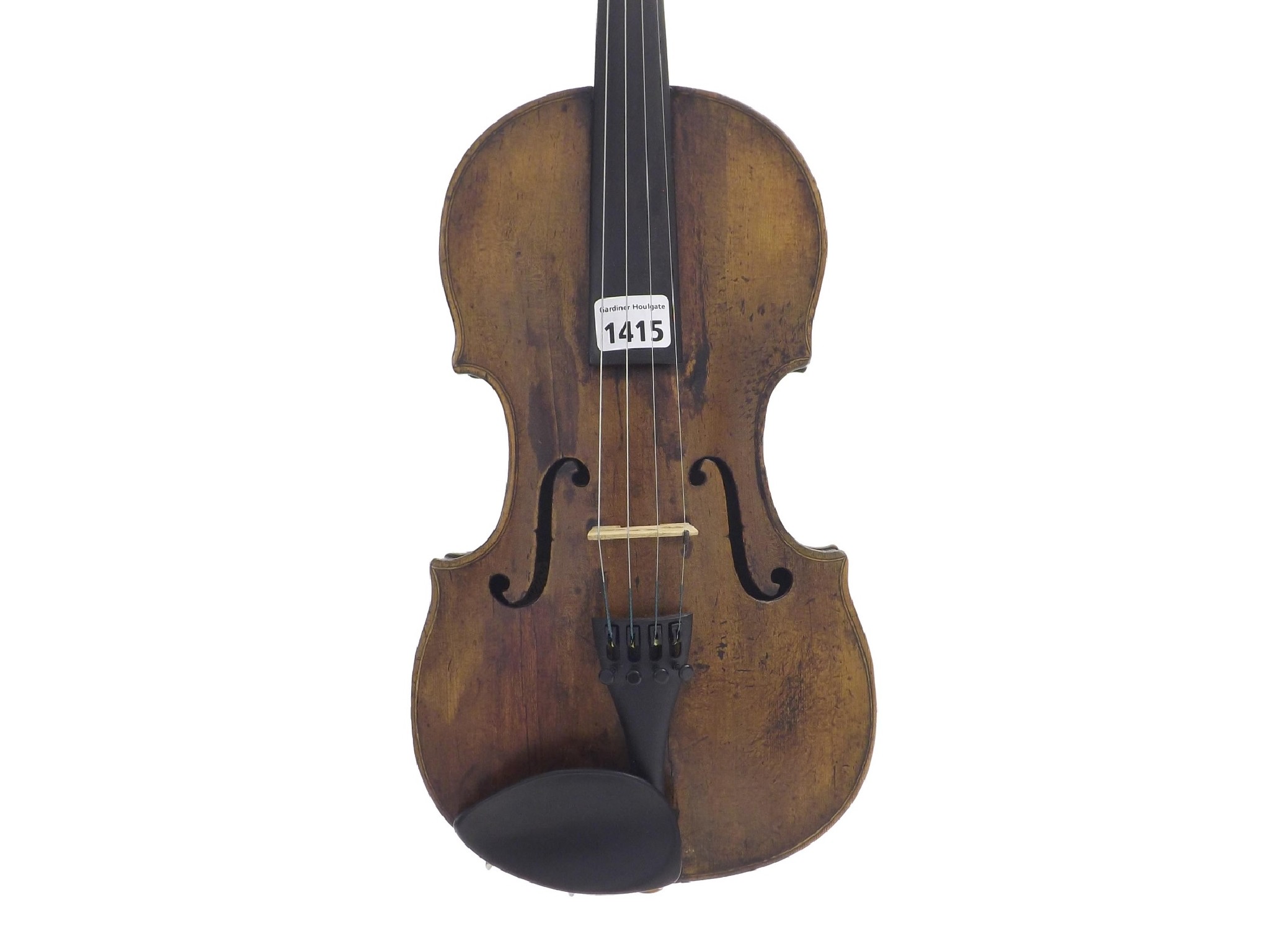 Appraisal: Interesting th century violin in need of restoration indistinctly labelled