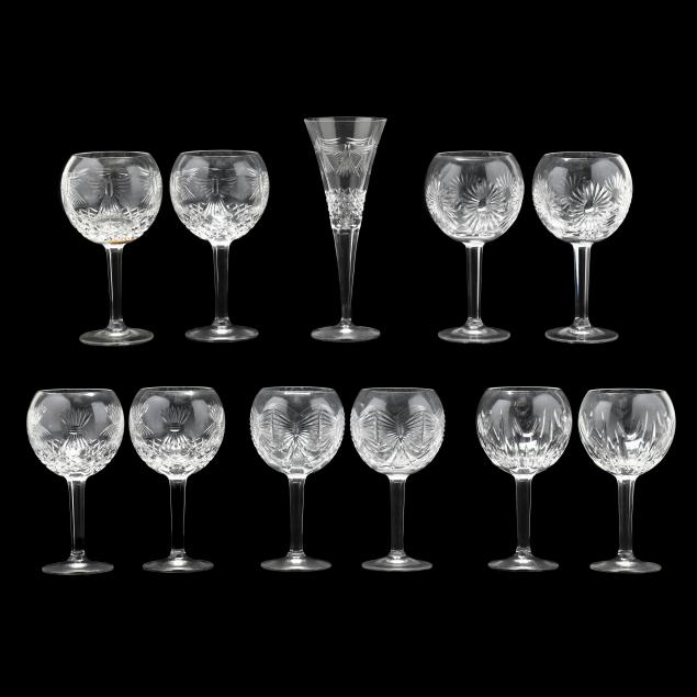 Appraisal: WATERFORD ELEVEN PIECES OF MILLENNIUM CRYSTAL STEMWARE Including goblets in