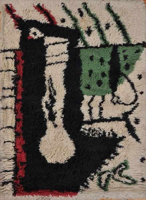 Appraisal: ATTRIBUTED TO PABLO PICASSO LA SERRURE Wool tapestry x in