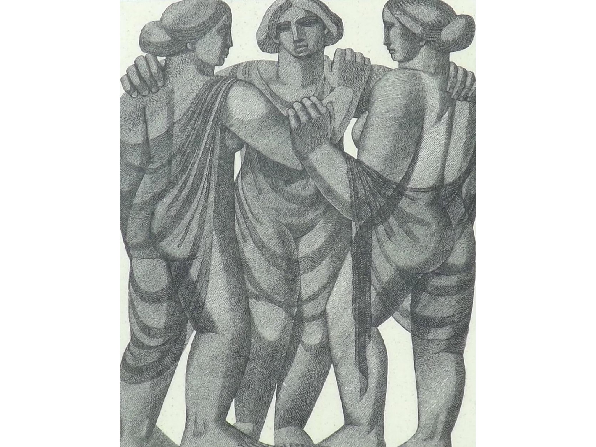 Appraisal: Harry Brockway born - 'The Three Graces' signed titled and