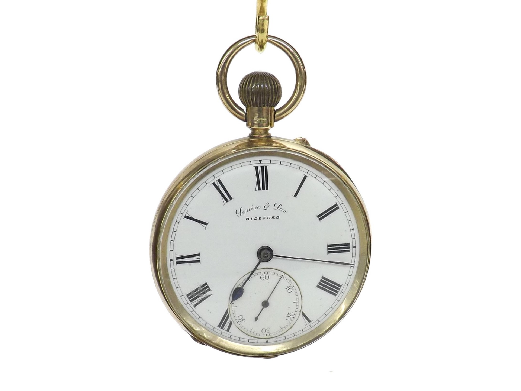 Appraisal: ct lever pocket watch Birmingham three-quarter plate movement signed Squire