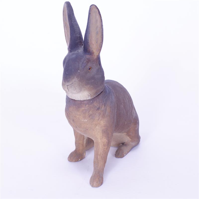 Appraisal: German Composition Easter Rabbit Candy Container H x W