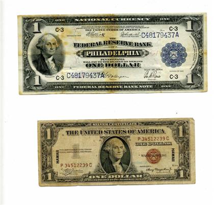 Appraisal: Lot Paper Currency United States of America dollar National Currency