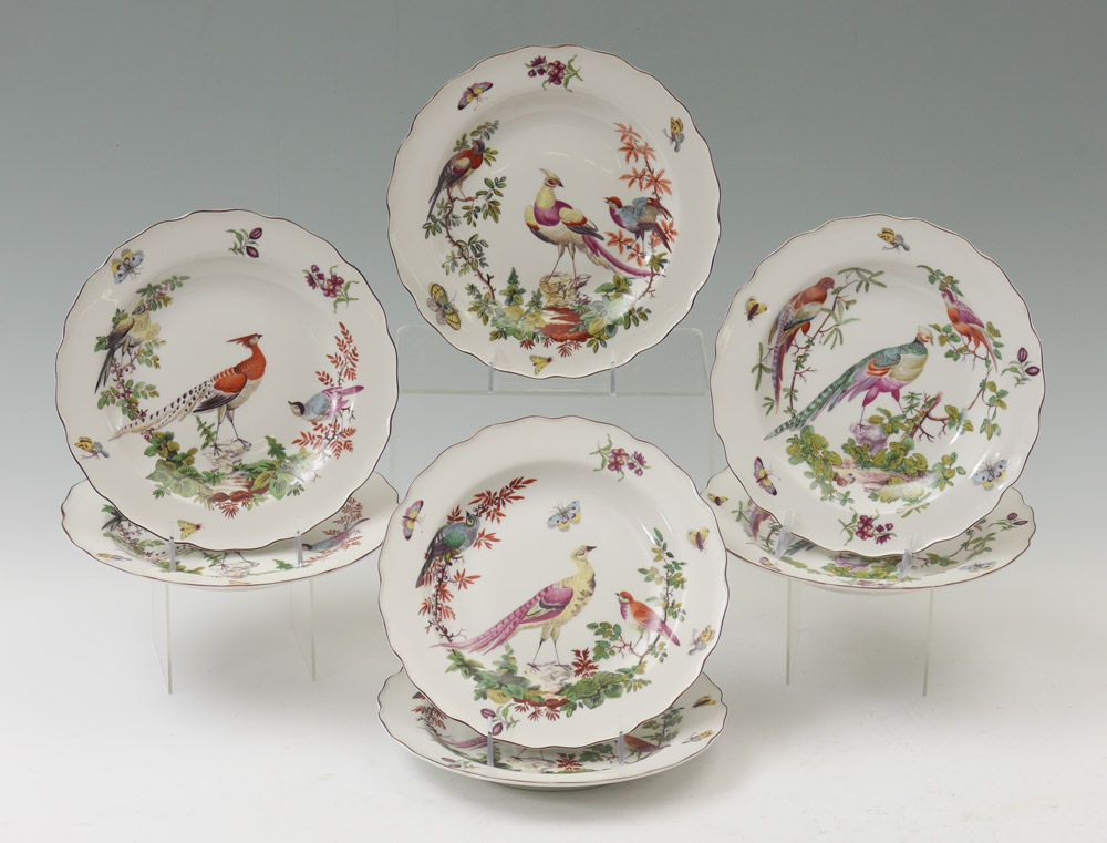 Appraisal: MOTTAHEDEH WILLIAMSBURG PLATES Set of approx '' dia