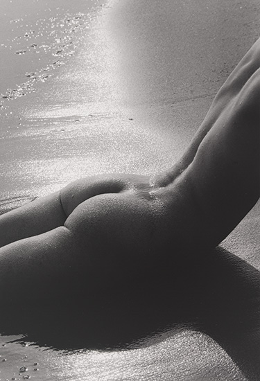 Appraisal: CLERGUE LUCIEN - Nude on Beach Camargue Silver print x