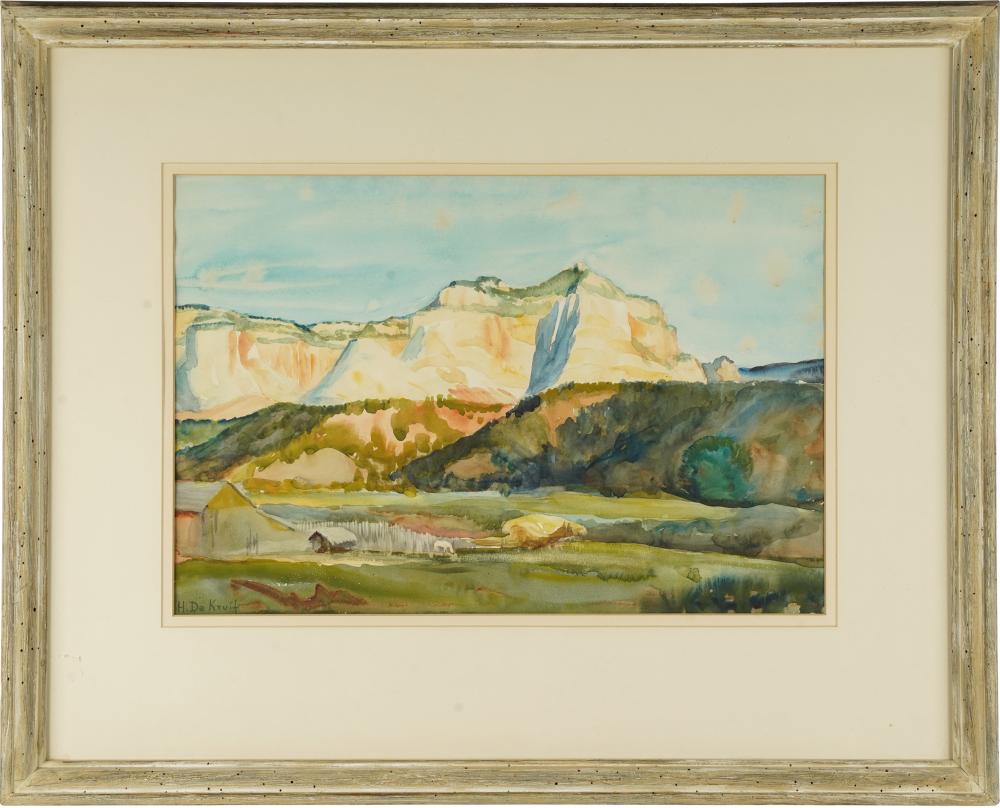 Appraisal: HENRI HENRY DE KRUIF - LANDSCAPEwatercolor on paper signed lower