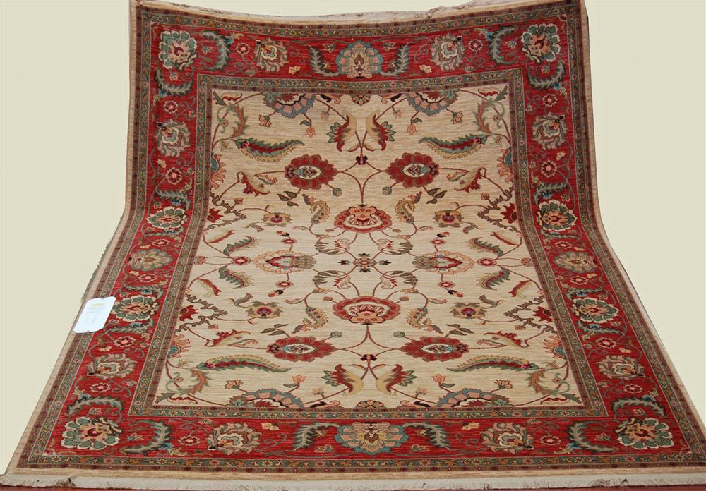 Appraisal: KARASTAN NEW ZEALAND WOOL AGRA RUG from the Ashara Collection