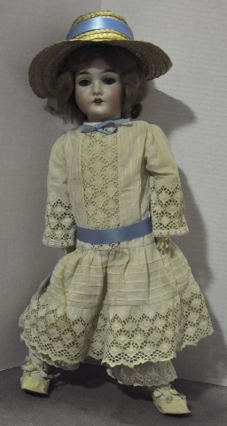 Appraisal: German Queen Louise Bisque Head DollWith composition body H