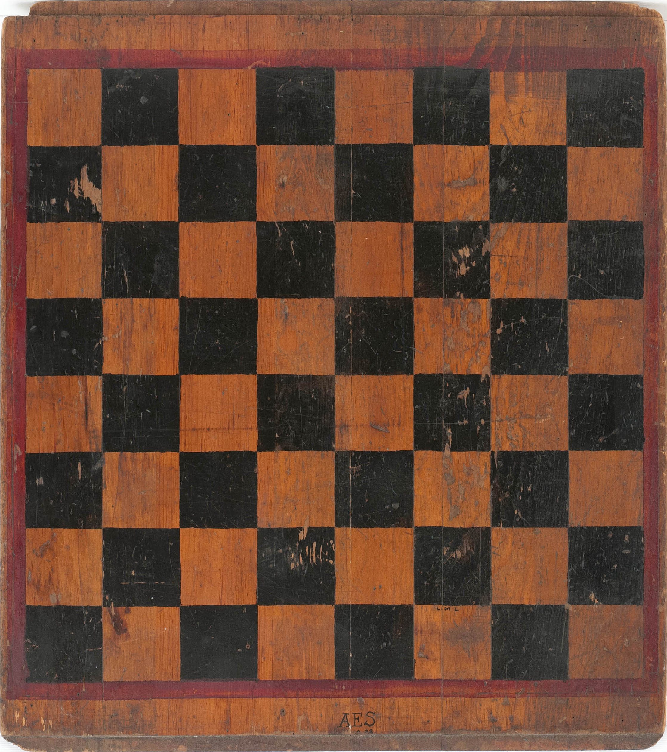 Appraisal: PINE GAME BOARD American or Canadian Late th Early th