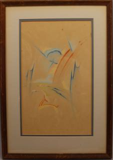 Appraisal: th C Abstract Pastel on paper Unsigned Image size inches