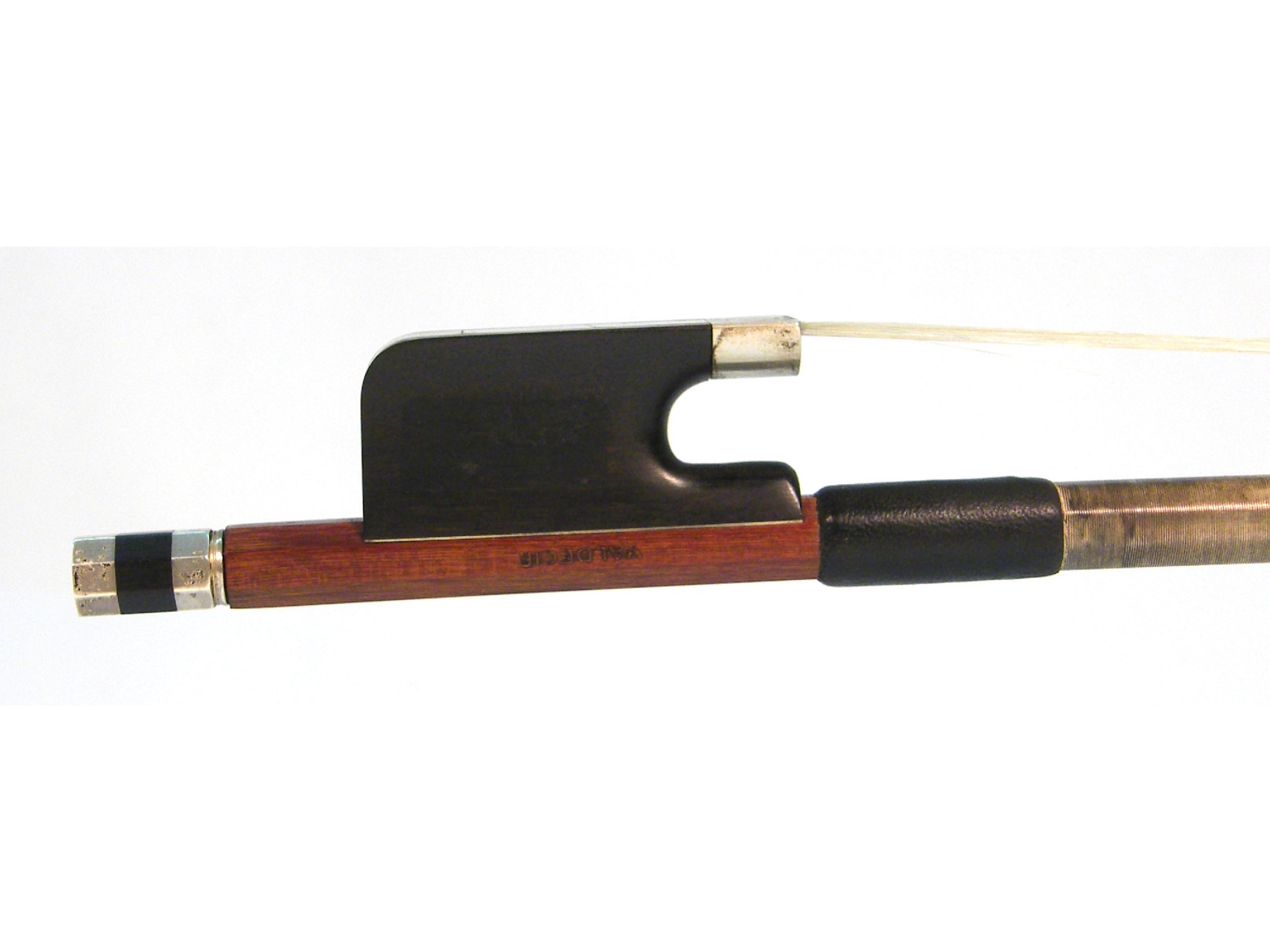 Appraisal: Brazilian silver mounted violoncello bow by and stamped Valdecir the