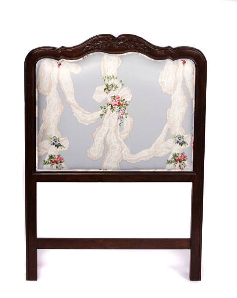 Appraisal: A pair of Louis XV style upholstered headboards height ft