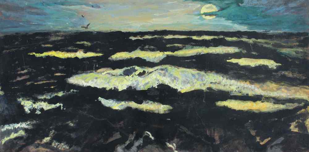 Appraisal: KUZULKA Kierstead American - Nocturnal Surf Oil Board '' x