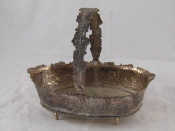 Appraisal: A Dutch Steenwyk assay silver swing handled basket on short