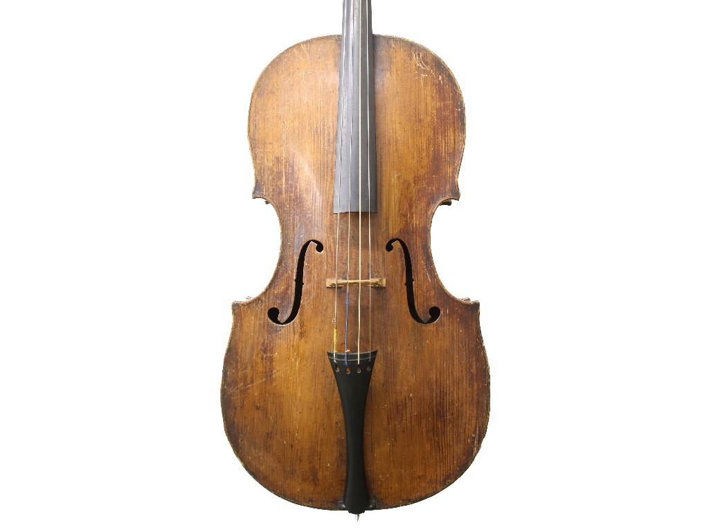 Appraisal: Interesting late th early th century German half size violoncello