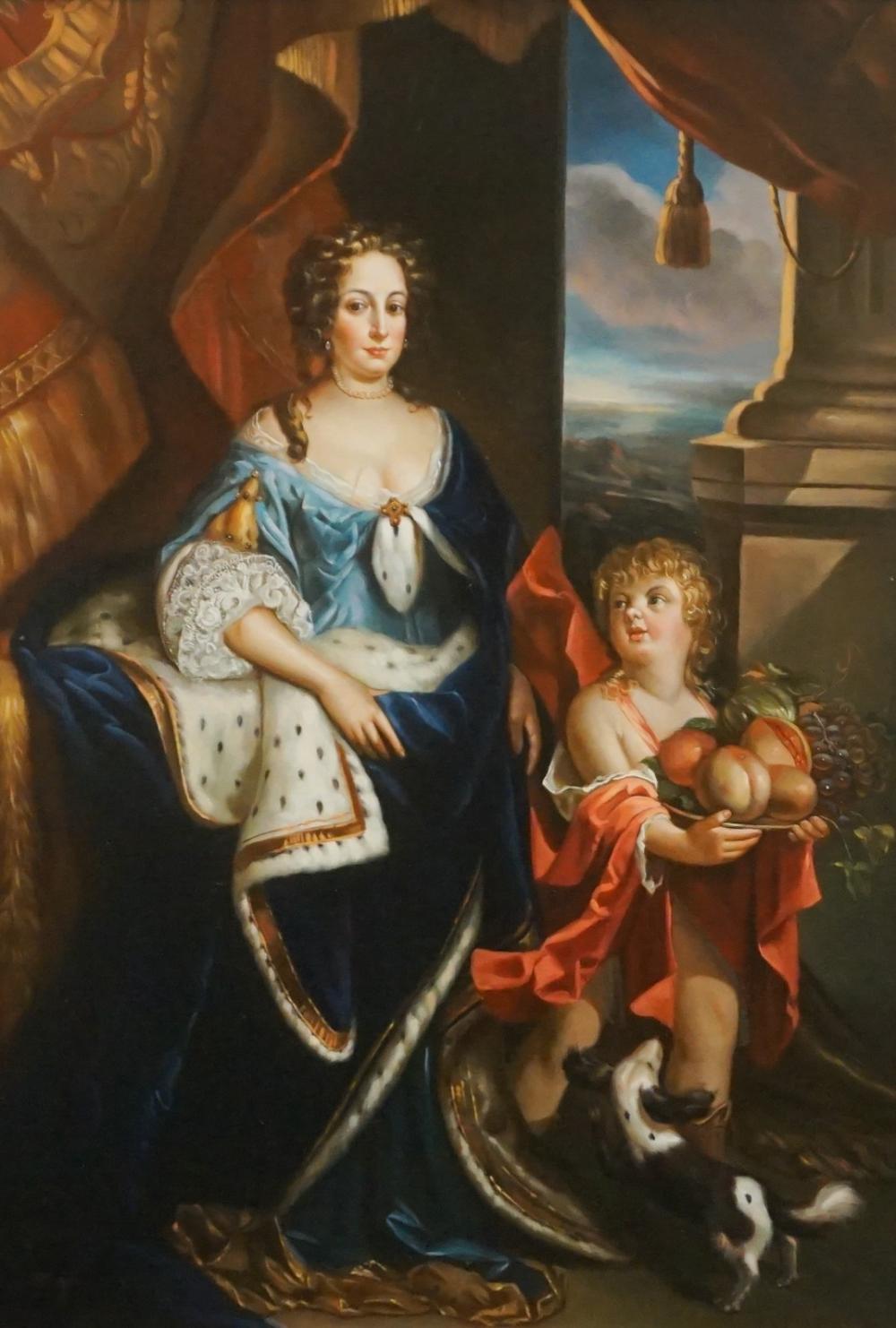 Appraisal: Stengel Classical Scene of Woman and Child with Fruit Oil