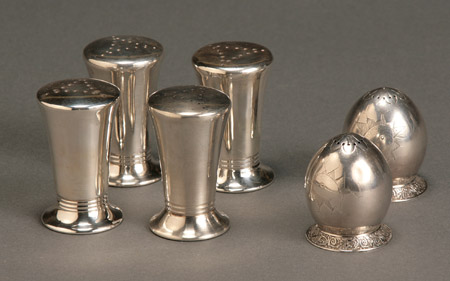 Appraisal: Group of Six American Sterling Salt and Pepper Shakers Consisting