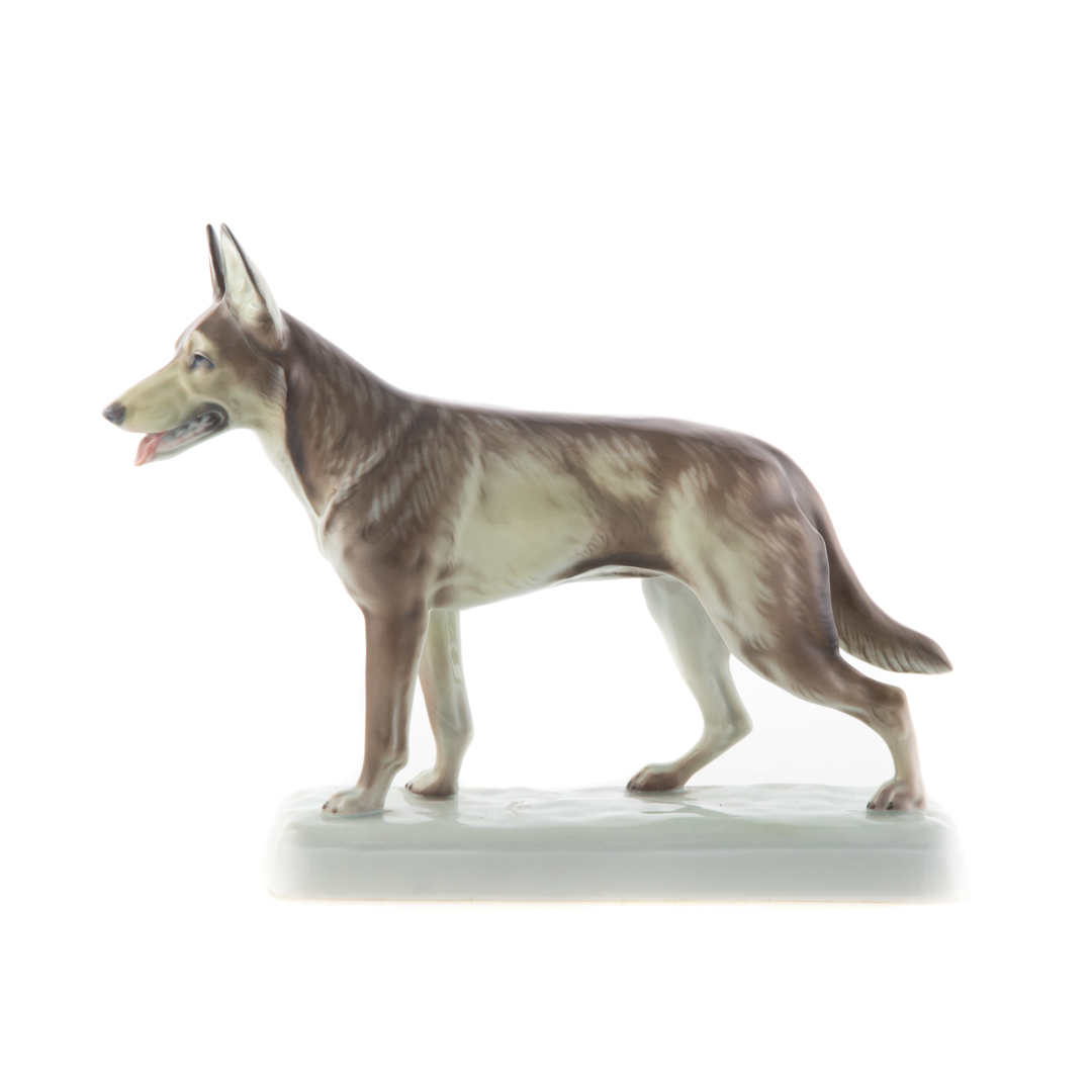 Appraisal: Rosenthal porcelain German Shepherd dog in H Condition No apparent