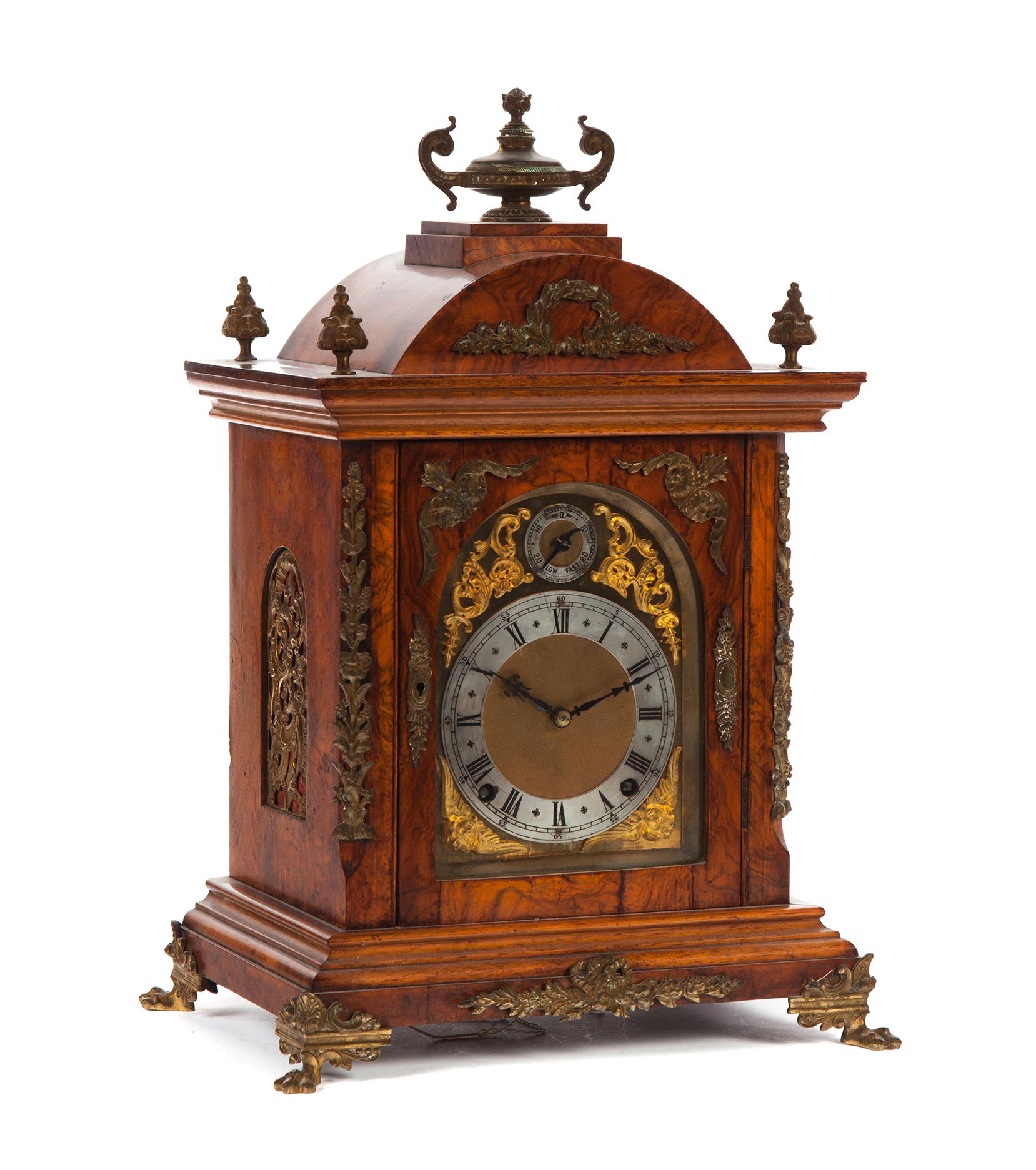 Appraisal: BRACKET-STYLE MANTEL CLOCK WITH ORMALU DECORATION Germany st quarter- th