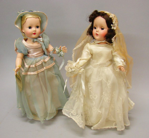 Appraisal: Pair of hard plastic dolls - R B Nanette and