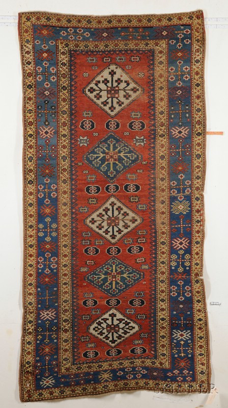 Appraisal: Kazak Long Rug Southwest Caucasus late th century areas of