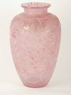 Appraisal: VASE - Steuben rosaline cluthra means cloudy in Scottish vase