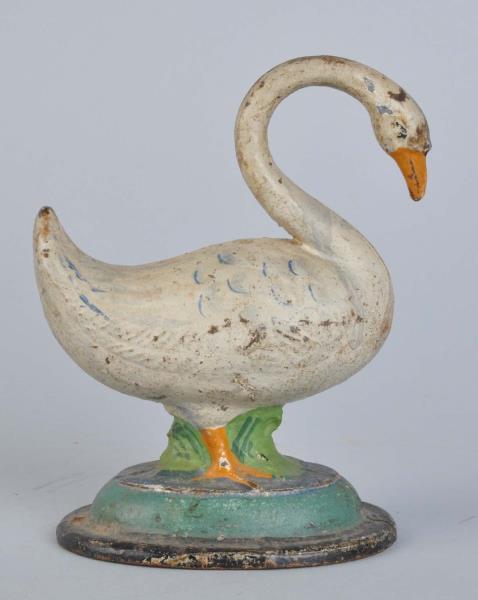 Appraisal: Cast Iron Swan Doorstop Made by National Foundry cat No