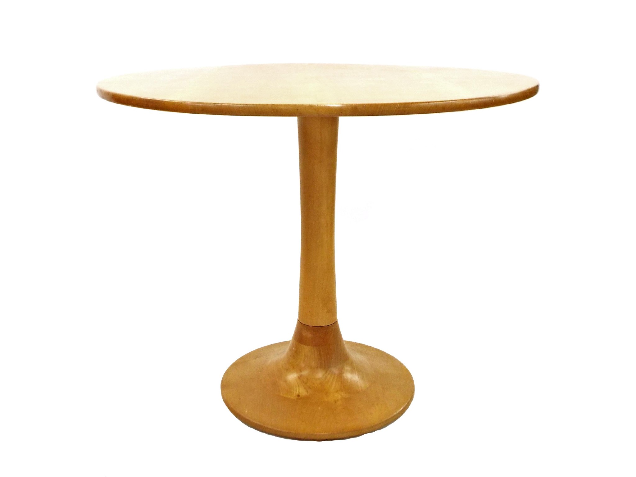 Appraisal: John Makepeace - tulip table satin beech circular top upon