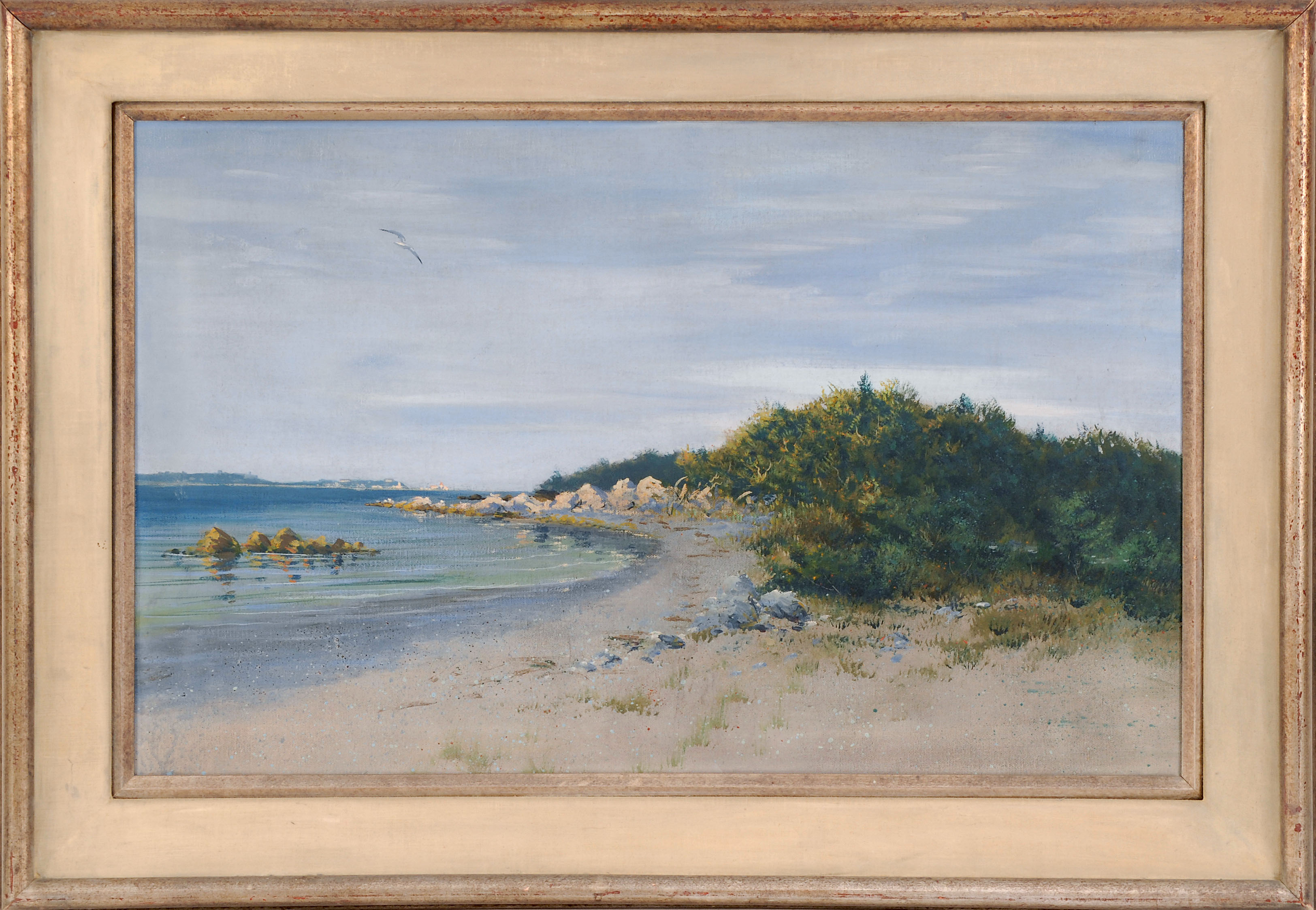 Appraisal: AMERICAN SCHOOL th CenturyA curving coast possibly Cape Cod Massachusetts