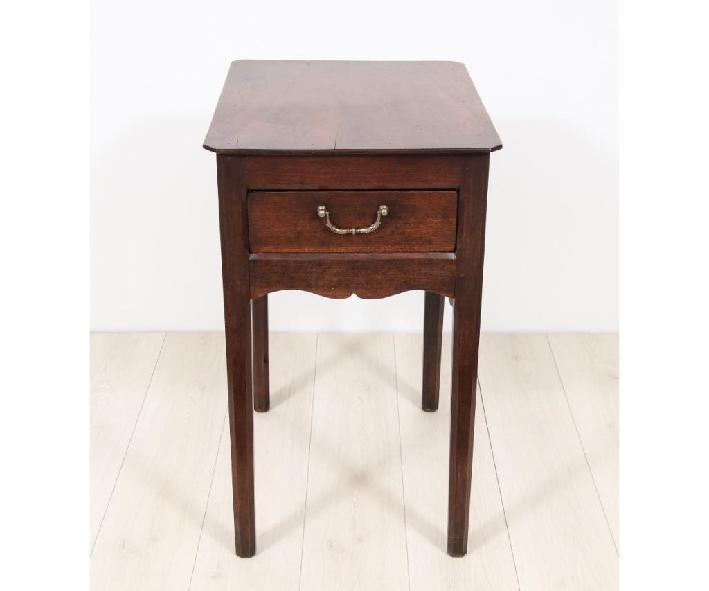 Appraisal: French walnut side table th c with single drawer h