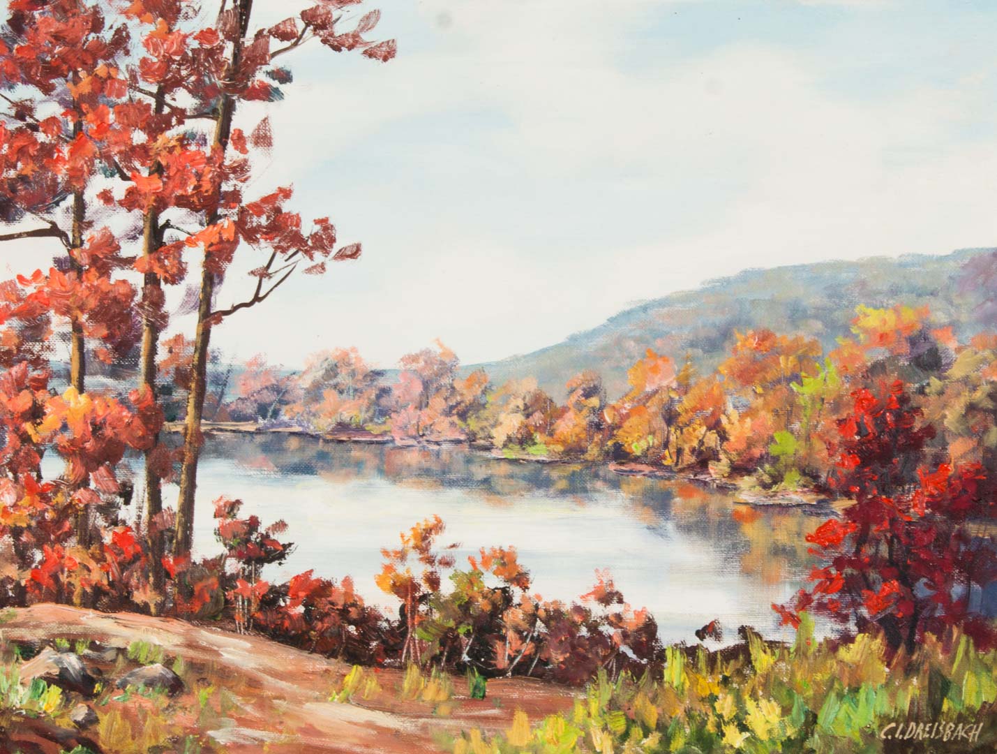 Appraisal: Clarence Dreisbach Lake at Skytop oil on board Clarence Ira