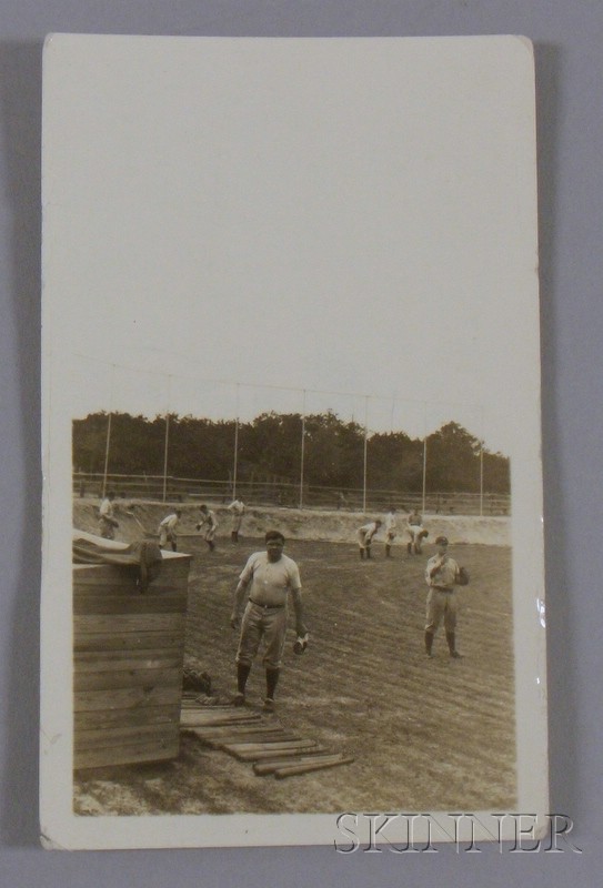 Appraisal: Circa New York Yankees Babe Ruth Baseball Practice Snapshot Photograph