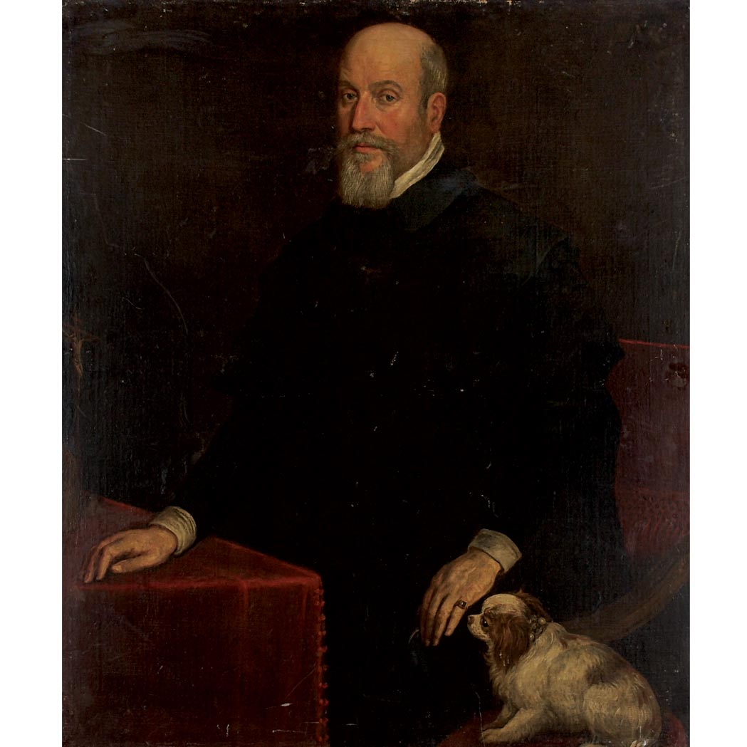 Appraisal: School of Jacopo Bassano Portrait of a Gentleman with a