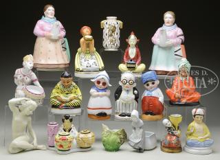 Appraisal: GROUP OF GERMAN PORCELAIN NIGHT LIGHTS TOGETHER WITH FIGURAL TEAPOT