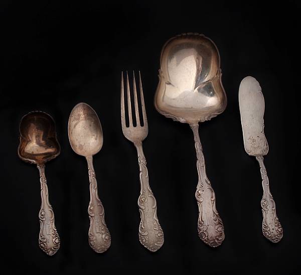 Appraisal: A sterling partial flatware setTowle Siliversmiths Newburyport MAOld English monogrammed