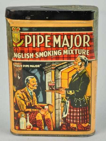 Appraisal: Pipe Major Vertical Pocket Tobacco Tin Description Nice example with