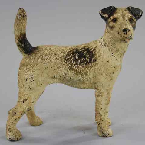 Appraisal: FOX TERRIER DOORSTOP Hubley right facing full figure example done