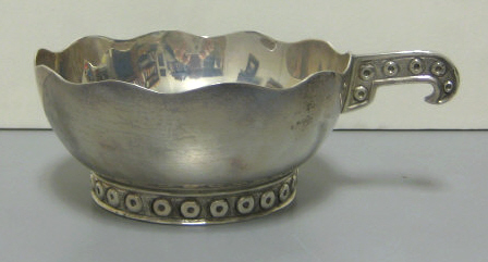 Appraisal: TANE MEXICO CITY MEXICO Mexican silver handled and footed bowl