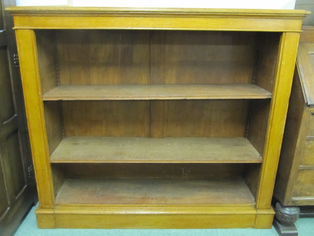 Appraisal: Victorian oak open bookcase