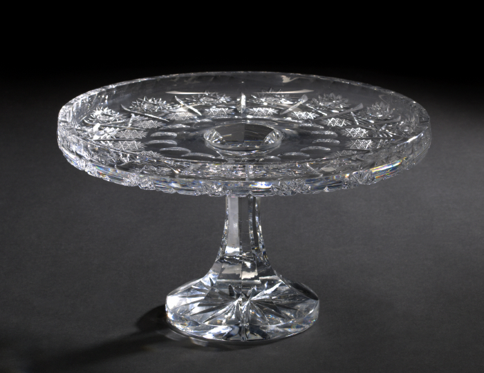 Appraisal: Rare American Brilliant-Cut Glass Footed Cake Stand first quarter th