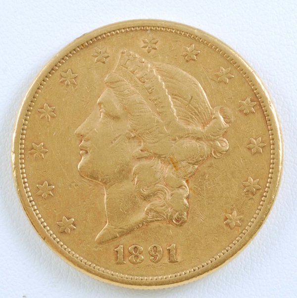 Appraisal: -S Liberty Double Eagle gold piece CONDITION Fine to Very