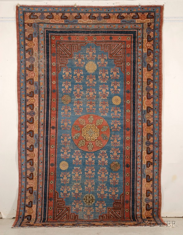 Appraisal: Khotan Rug East Turkestan th century areas of wear slight