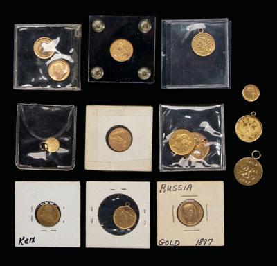 Appraisal: assorted gold coins seven U S two - Indian type