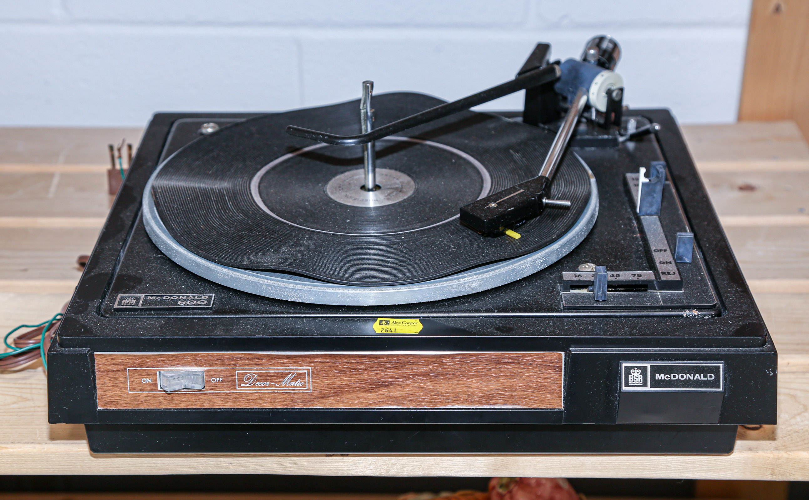 Appraisal: BSR MCDONALD TURNTABLE